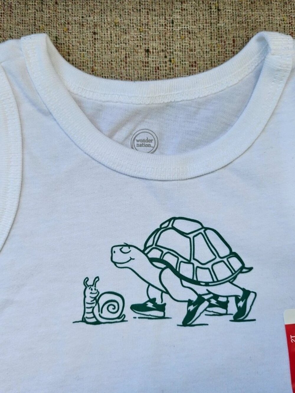 Wonder Nation Kids Tank Top White and Gray Sleeve Less T Shirt Size 2T Lot of 2 - Picture 10 of 12